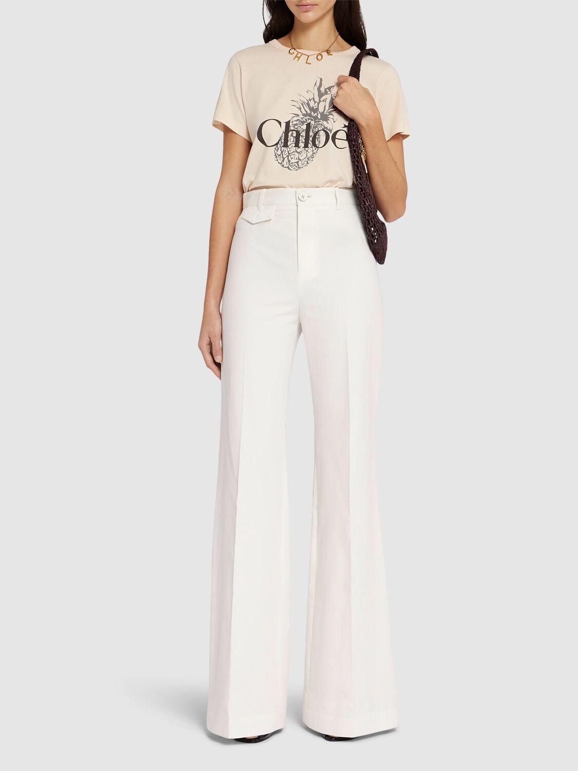 CHLOÉ Cotton Jersey Logo T-shirt