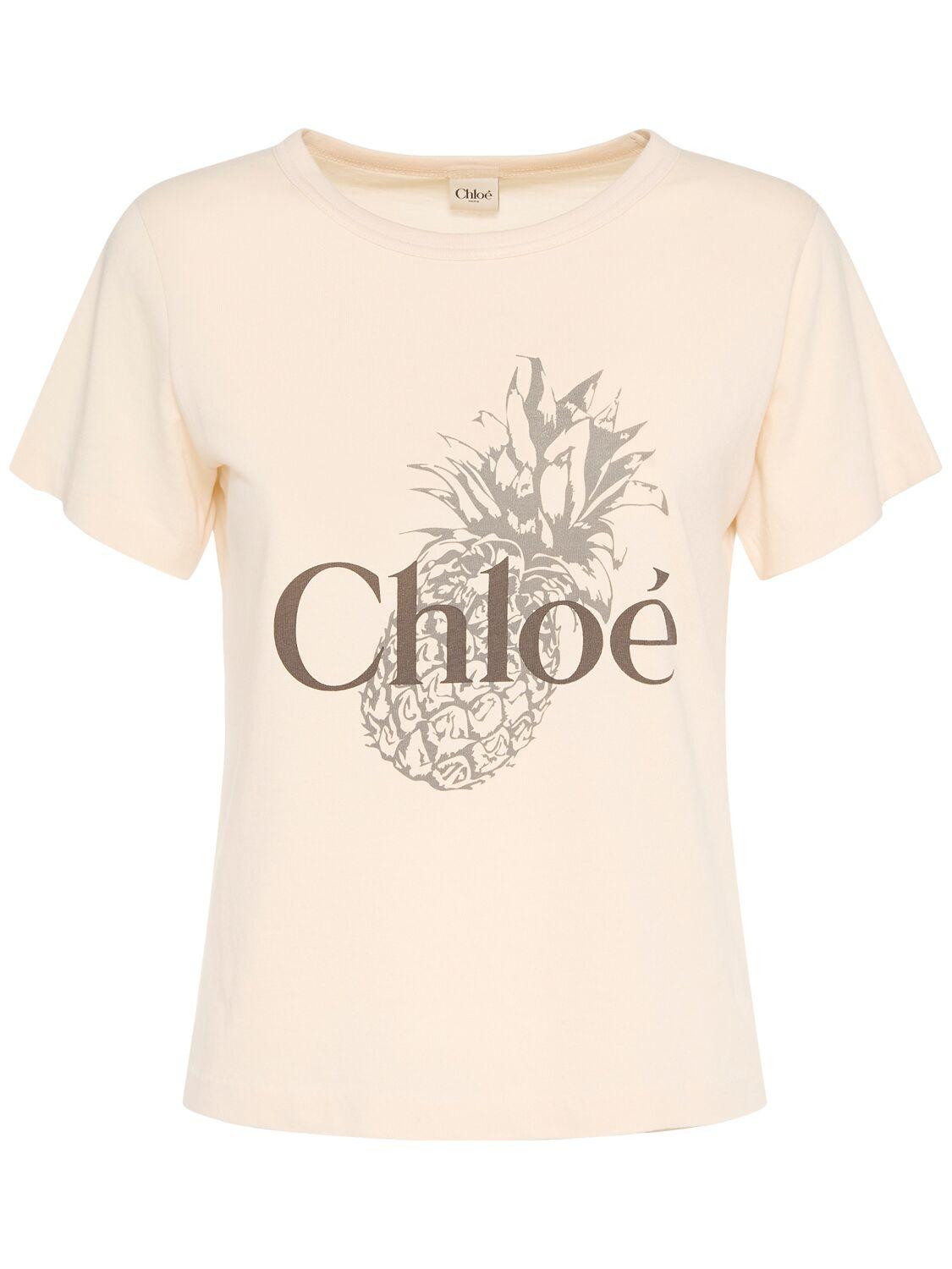 CHLOÉ Cotton Jersey Logo T-shirt