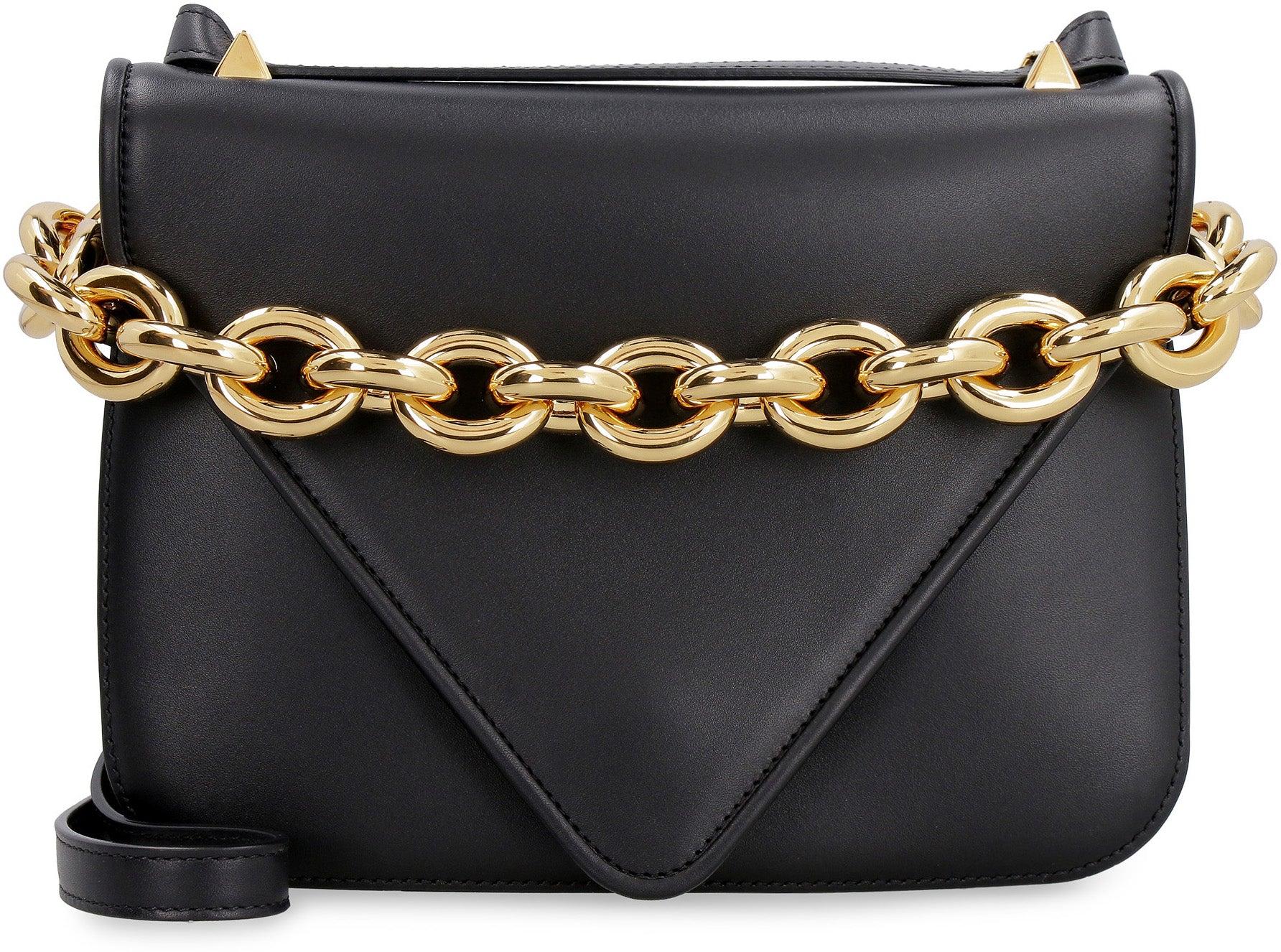 Bottega Veneta Women's Mount Leather Envelope Bag in Black