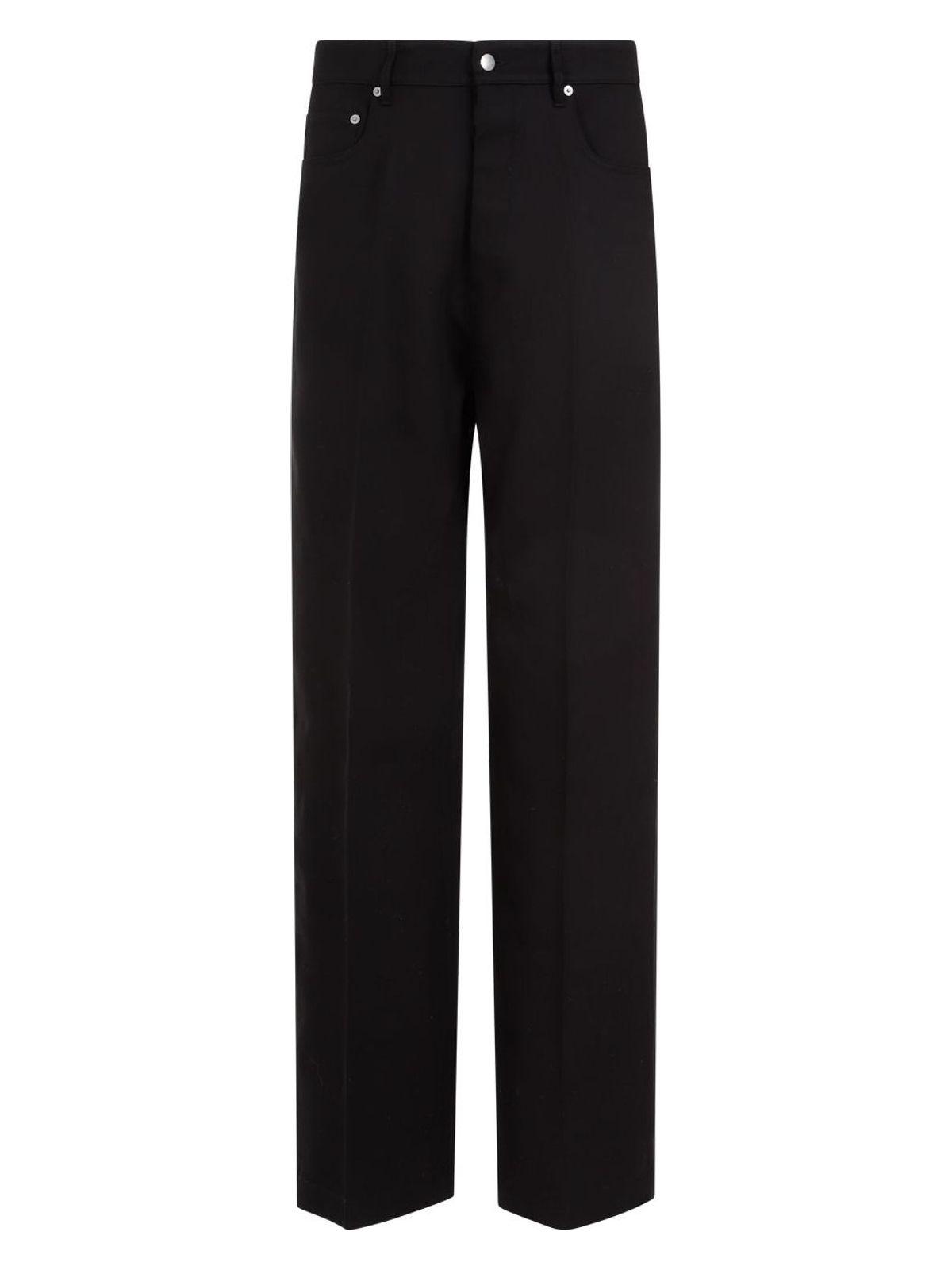Rick Owens Men's Geth Silk Wool Jeans in Black