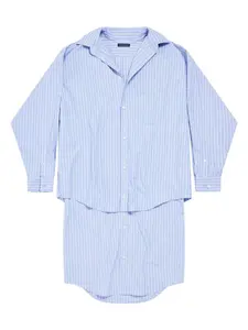 Balenciaga Women's Bb Classic Layered Shirtdress in Blue