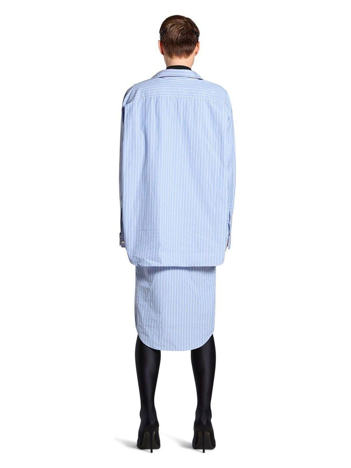 Balenciaga Women's Bb Classic Layered Shirtdress in Blue