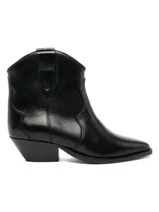 Isabel Marant Women's Dewina Leather Ankle Boots in Black