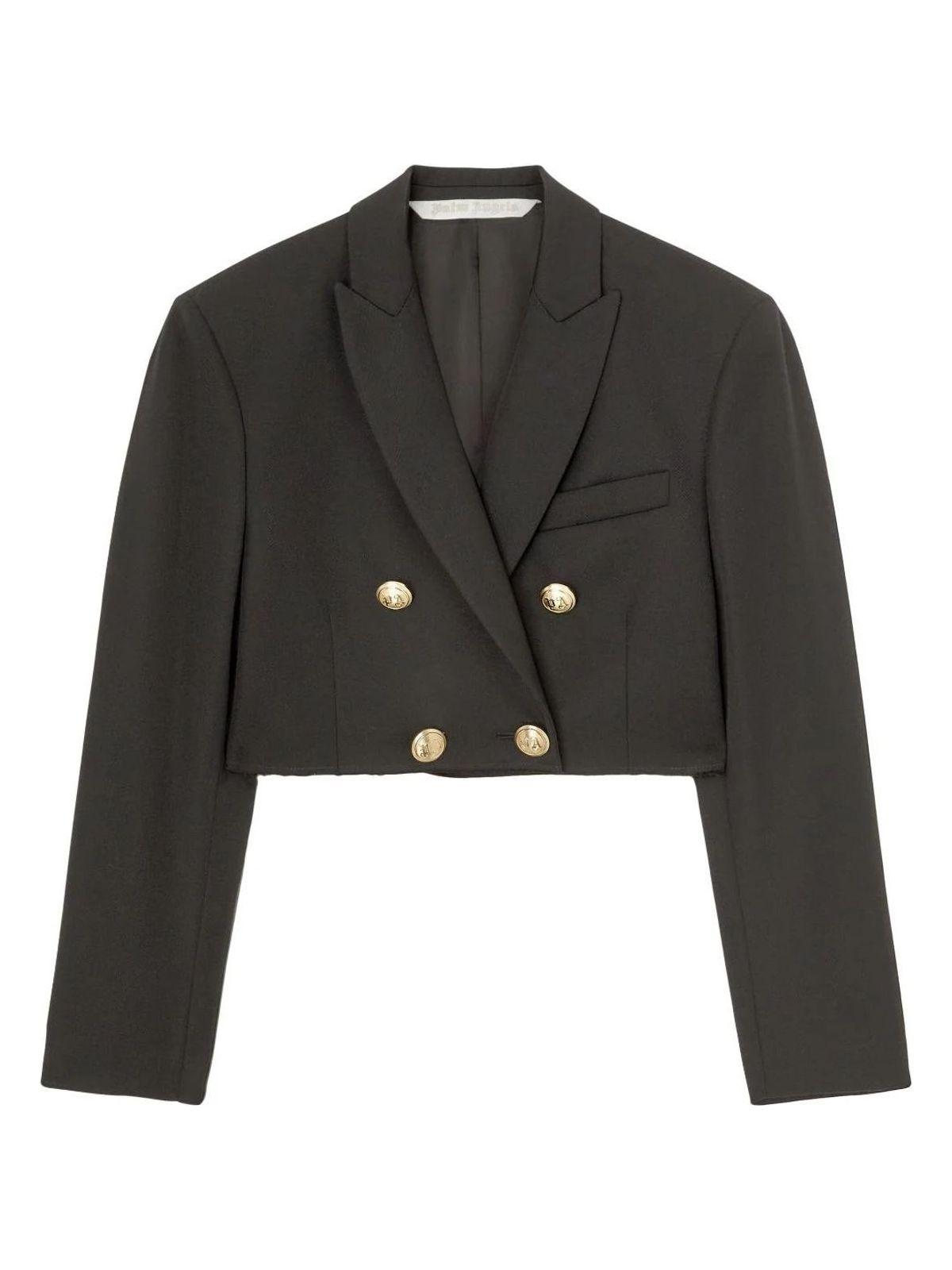Palm Angels Cropped Blazer and Boyfriend Blazer in Black