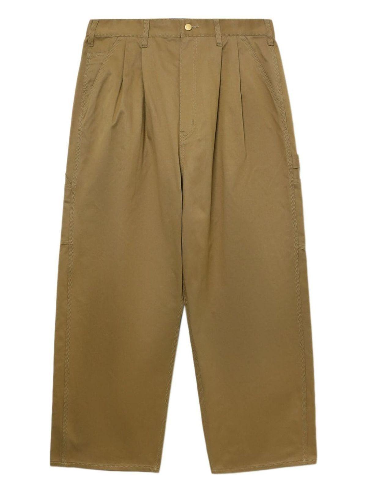 Junya Watanabe Men's Wide Leg Cotton Trousers in Beige
