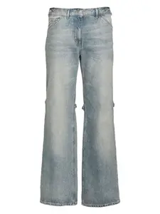 Courrèges Women's Baggy Denim Jeans in Clear Blue