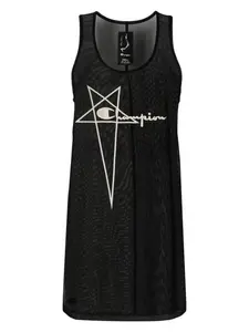 Rick Owens X Champion Women's Logo Short Dress in Black