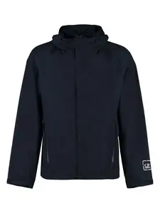 C.p. Company Men's Hooded Cotton Jacket in Blue