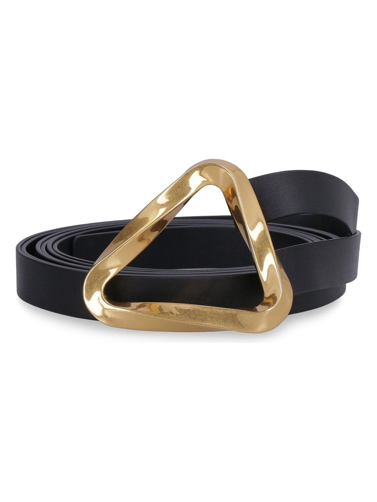 Bottega Veneta Black Leather Grasp Belt