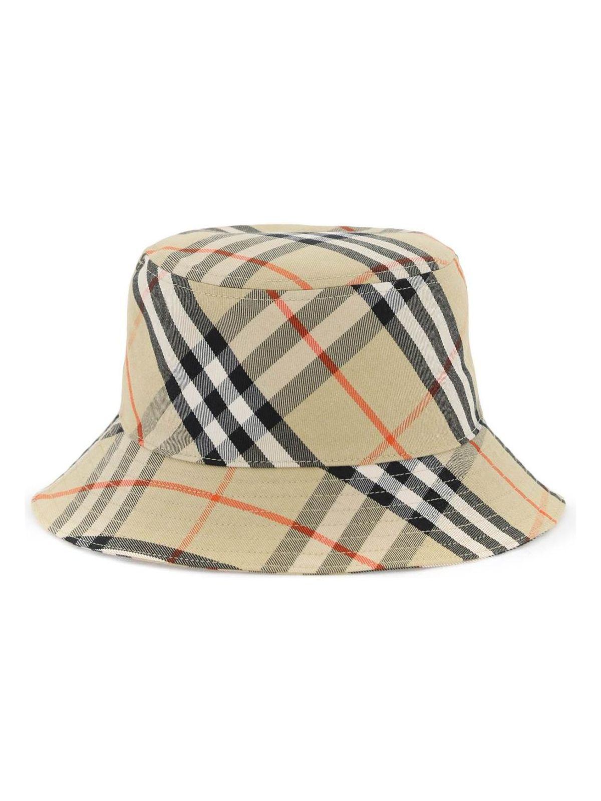 Burberry Bias Check Bucket Hat in Beige