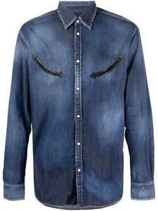Dsquared2 Men's Indigo Denim Shirt in Navy Blue