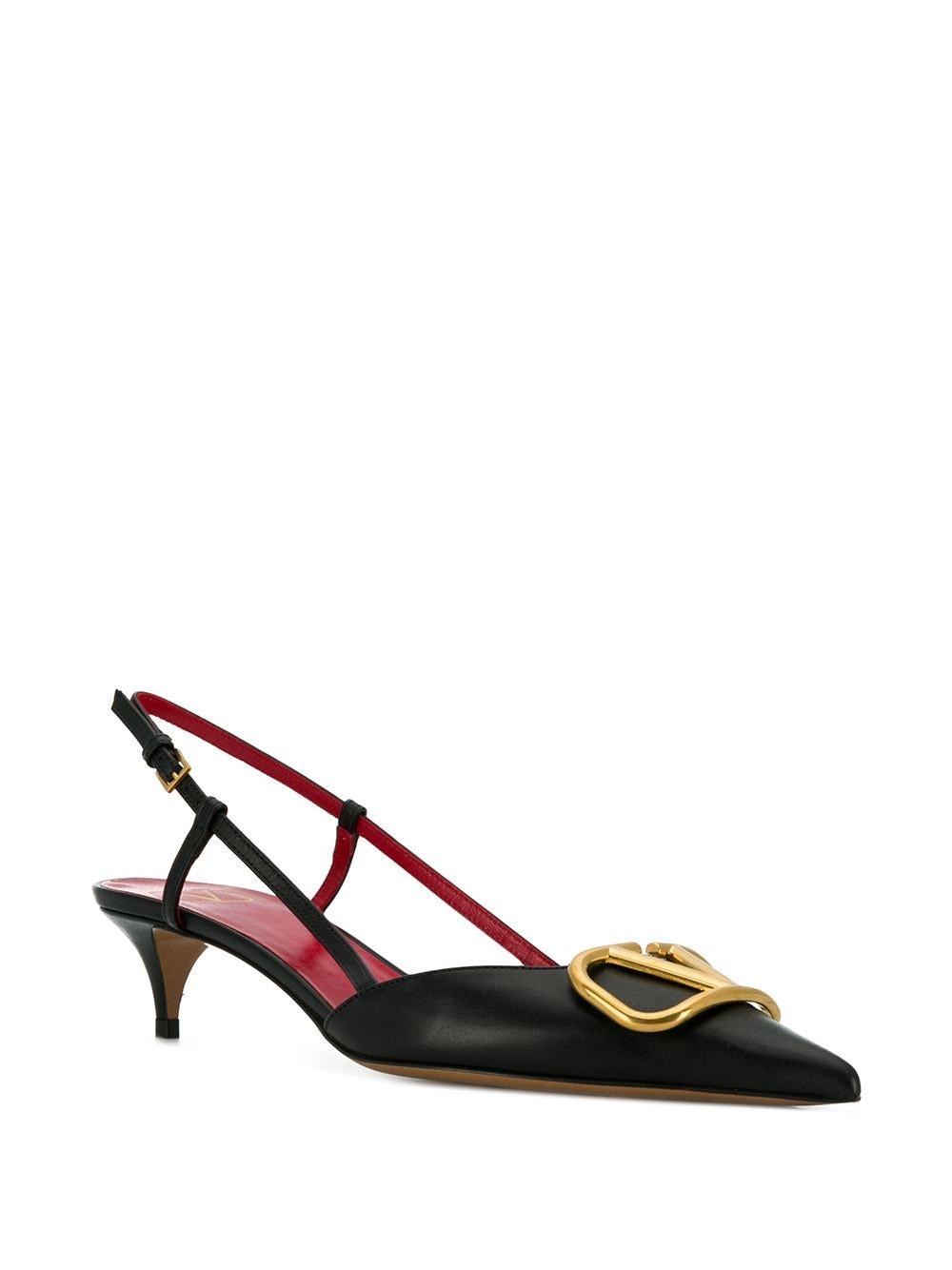Valentino Garavani Women's Vlogo Signature Leather Pumps in Black