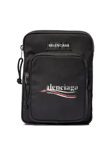 Balenciaga Men's Explorer Crossbody Bag in Black