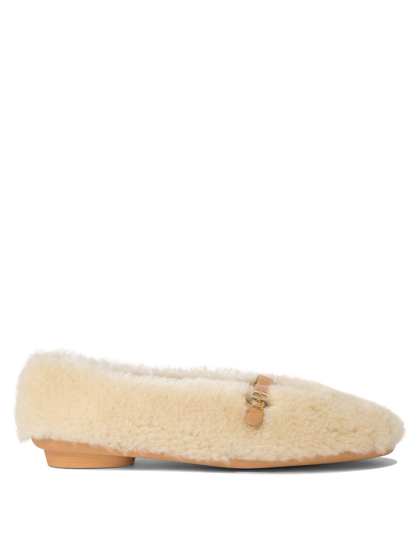 Ferragamo Women's 'Noella Fur' Shearling Ballet Flats