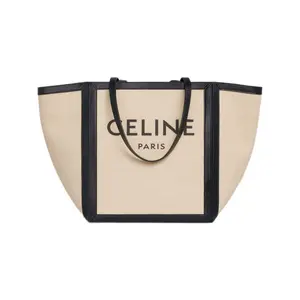 Celine Women's Large Square Bag in Vanilla and Black
