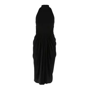 AlaÃ¯a Alaïa Women's Long High Neck Dress in Negro