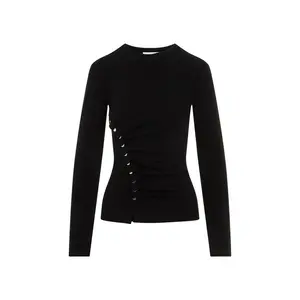 Rabanne Women's Long Sleeves Top in Black
