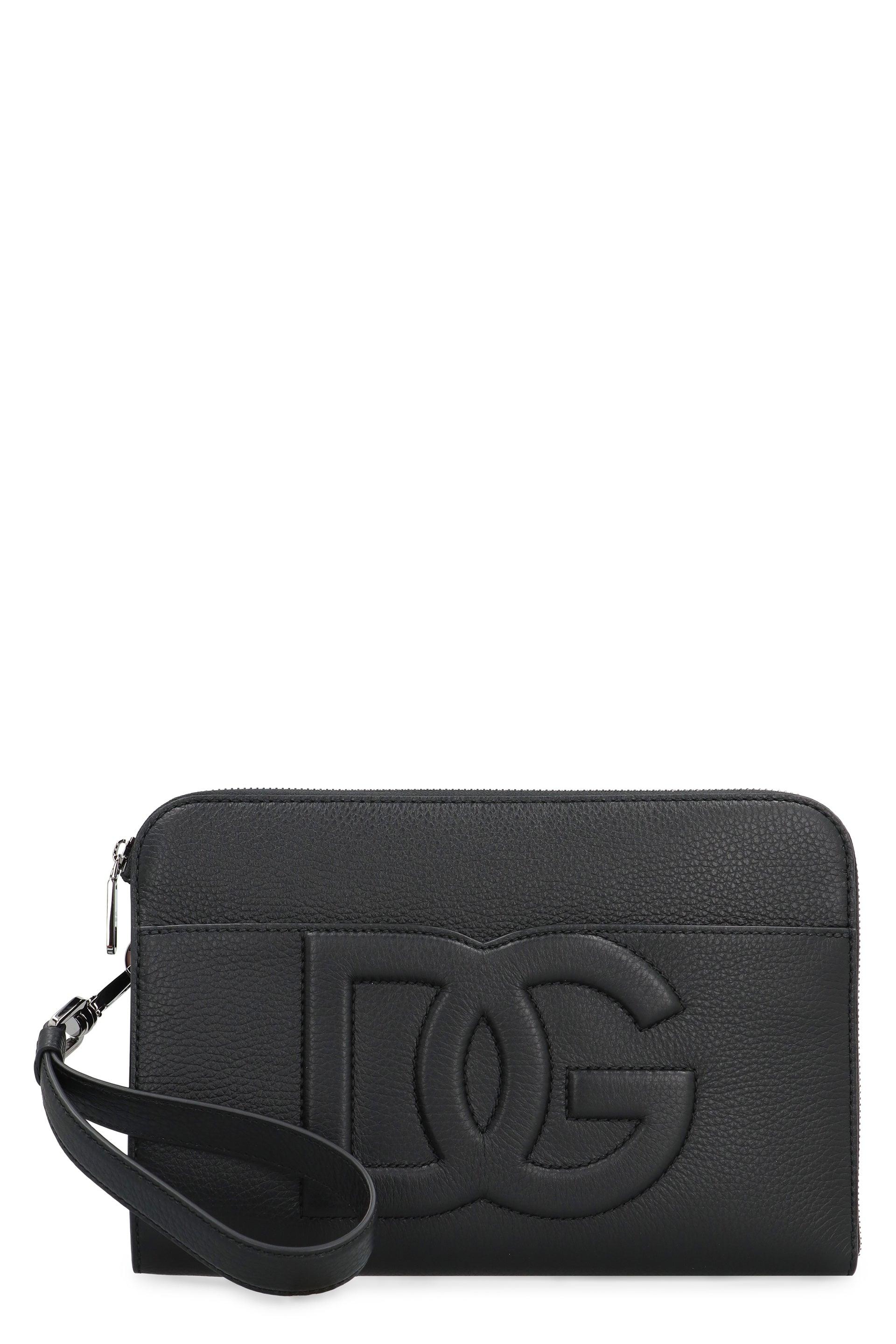Dolce & Gabbana Leather Pouch in Black
