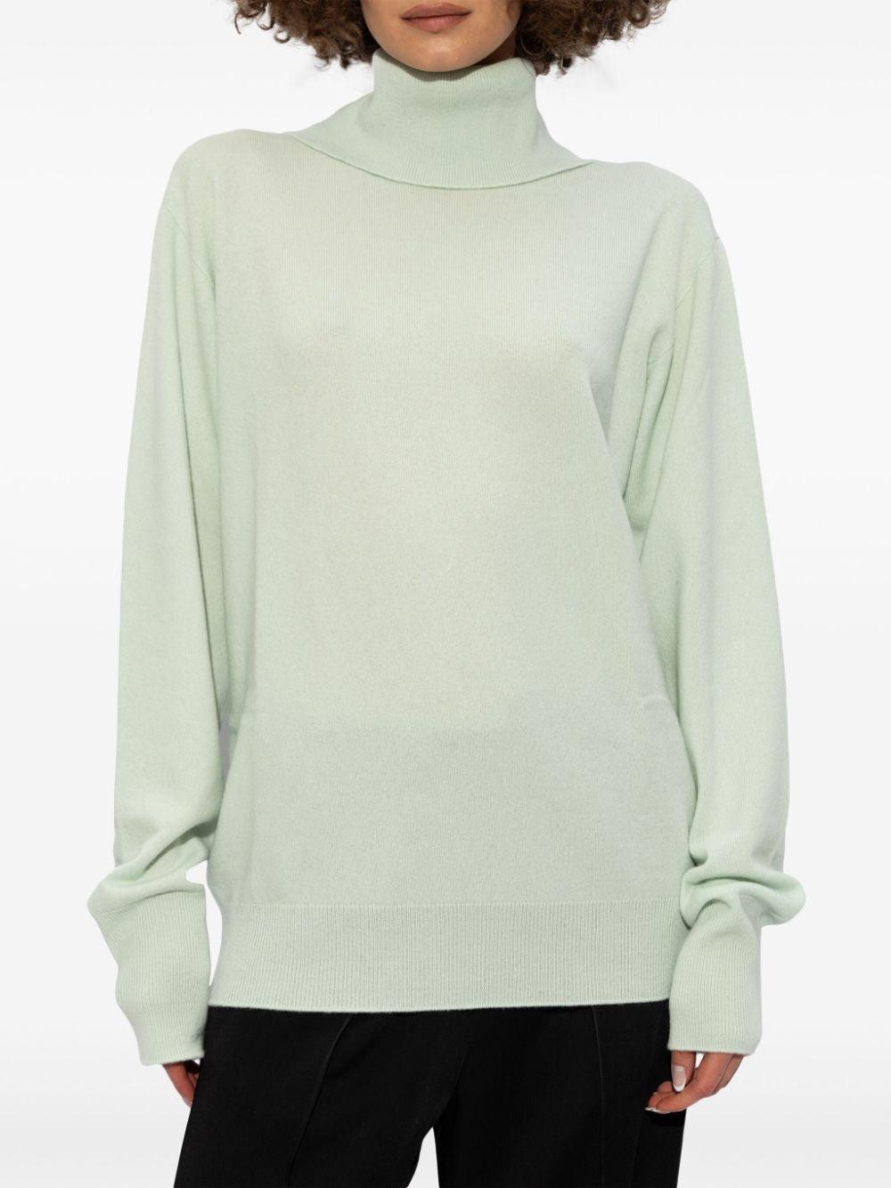 Jil Sander Women's Turtleneck Sweater in Green