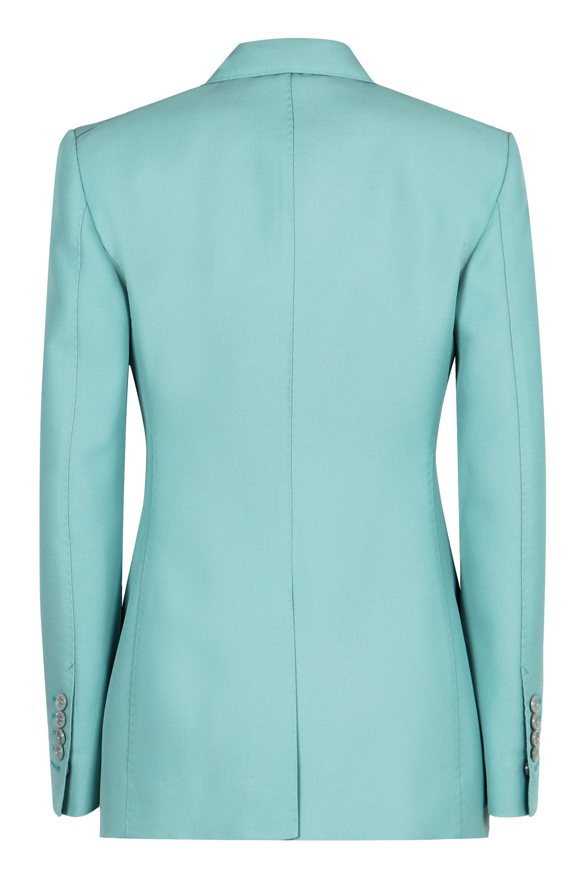 Tom Ford Women's Double-Breasted Wool Blazer in Light Blue