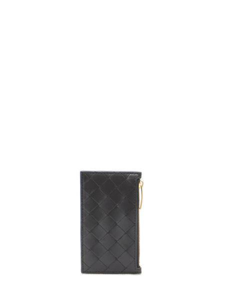 Bottega Veneta Women's Zipped Cardcase in Black