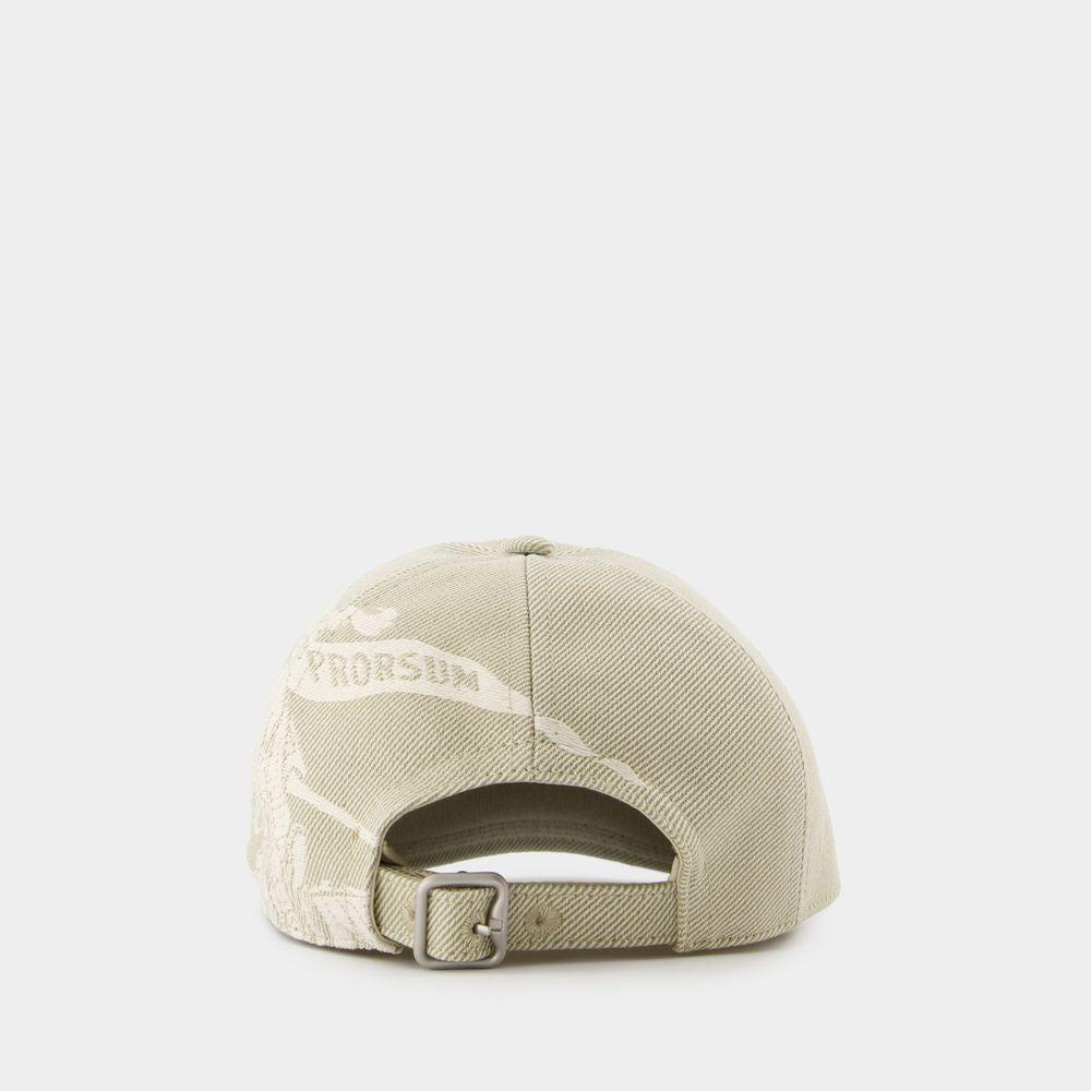 Burberry Ekd Twill Cap in Beige
