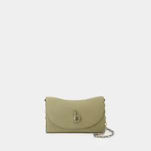 Burberry Women's Rocking Horse Wallet On Chain in Beige