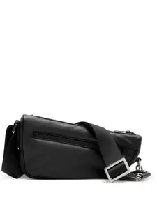 Burberry Women's Leather Shield Crossbody Bag and Asymmetric Leather Crossbody Bag in Black