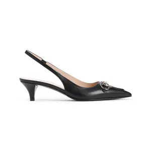 Gucci Women's Wering 45 Slingback Pumps in Black