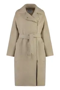 Max Mara Women's Agosto Wool Coat in Beige