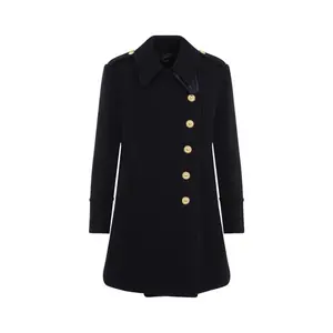 Tom Ford Women's Virgin Wool Jacket and Belt Coat in Blue