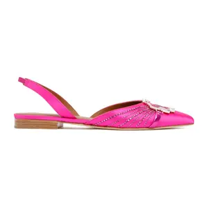 Women's Malone Souliers Misha Flats in Pink & Purple