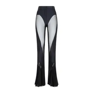 Women's Mugler Flared Leggings in Black