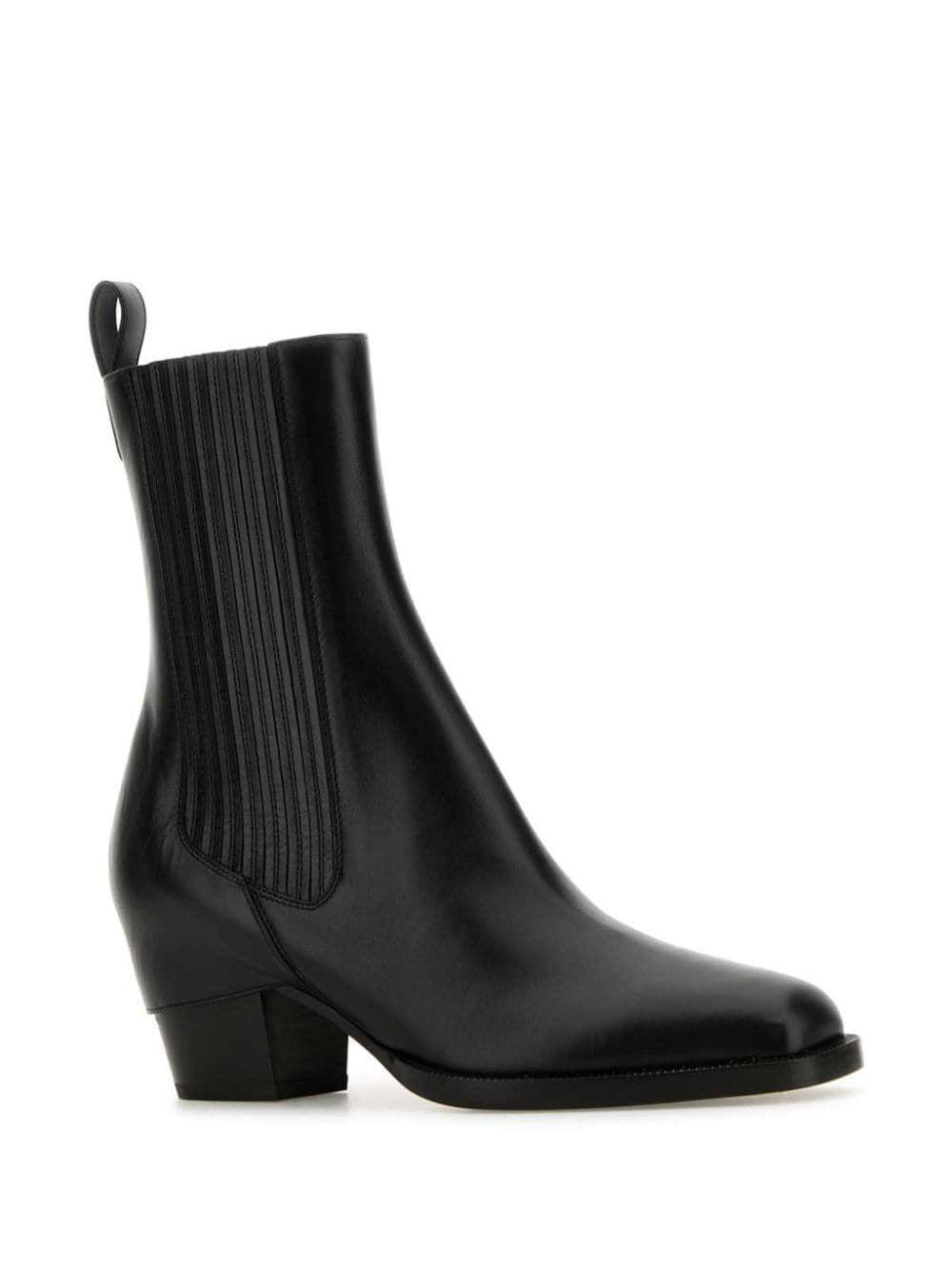 Fendi Women's Leather Ankle Boots in Black