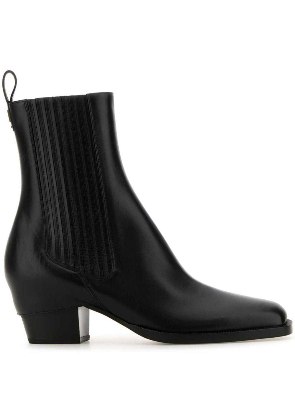 Fendi Women's Leather Ankle Boots in Black