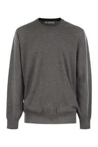 Brunello Cucinelli Men's Cashmere Sweater in Grey