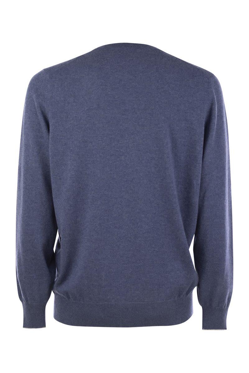 Brunello Cucinelli Men's Cashmere Sweater in Blue