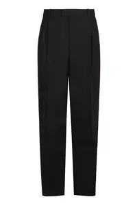Bottega Veneta Men's Wool Trousers in Black