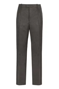 Bottega Veneta Men's Wool Trousers in Grey