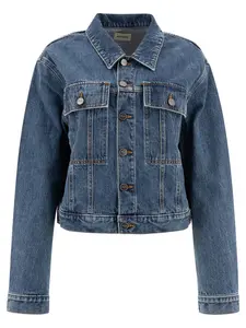 Khaite Women's Jackets in Light Blue and Saunder Denim Jacket