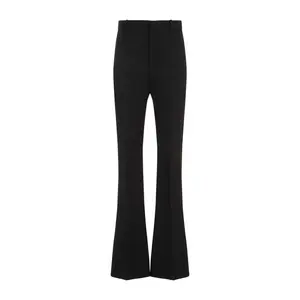 Bottega Veneta Women's Flared Trousers and Wool Pant in Black