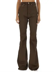 Rick Owens Women's Denim Pants in Brown