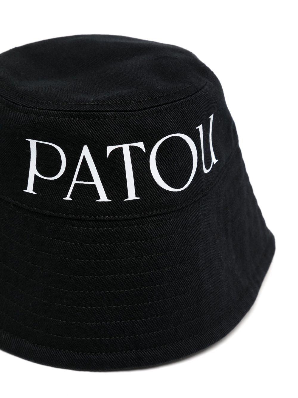 Patou Women's Logo Print Bucket Hat in Black