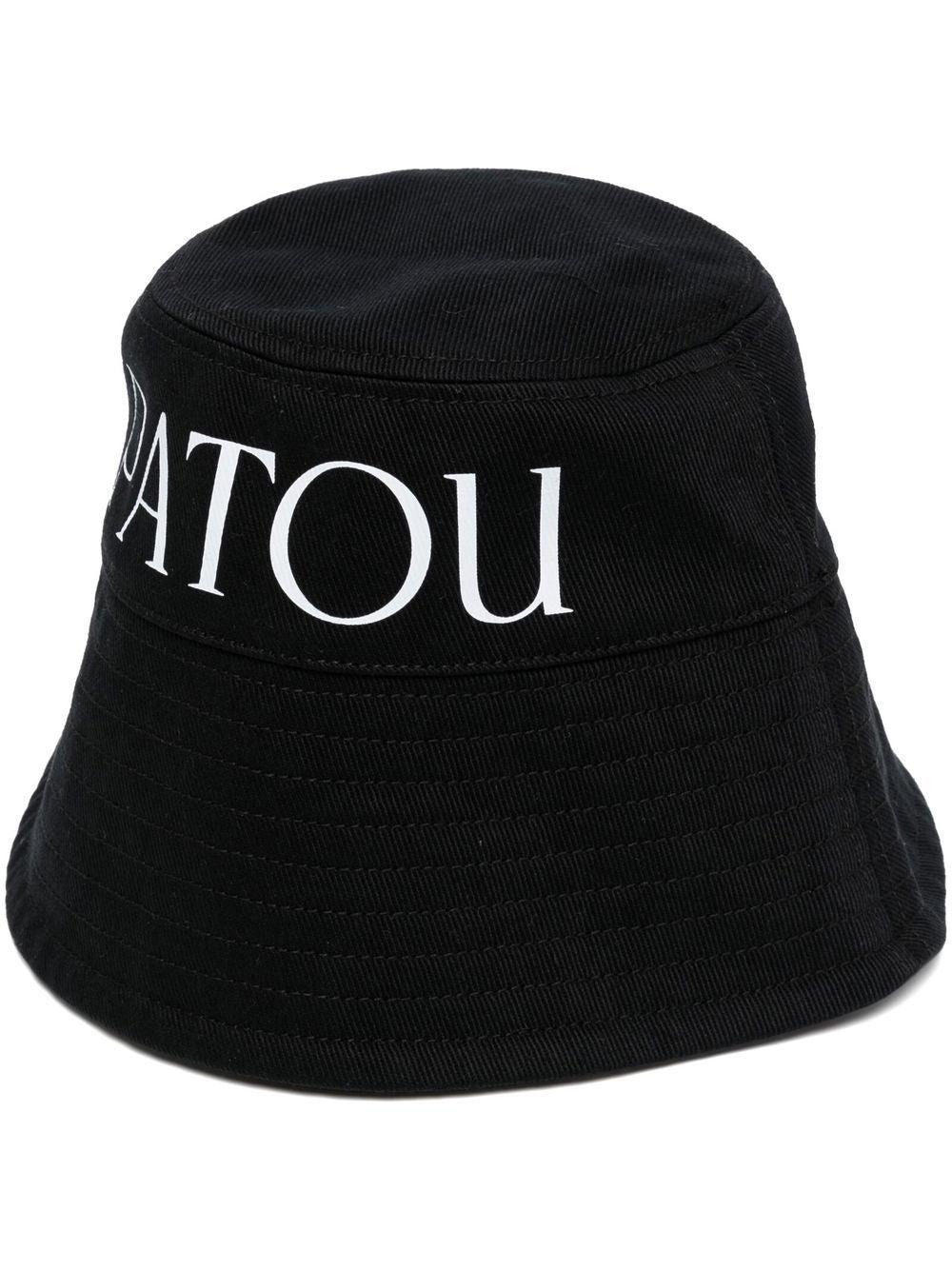 Patou Women's Logo Print Bucket Hat in Black