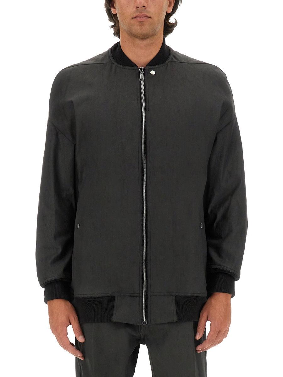 Rick Owens Men's Bomber With Zip in Black