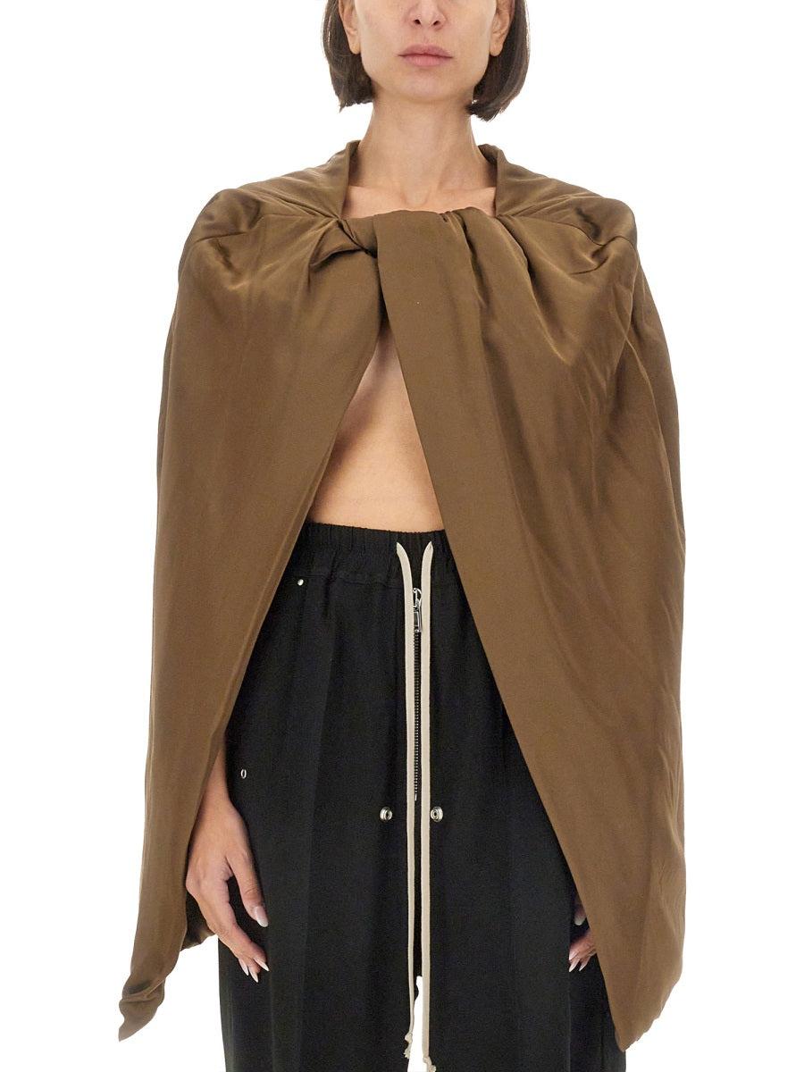 Rick Owens Women's Upholstered Hood Top in Brown
