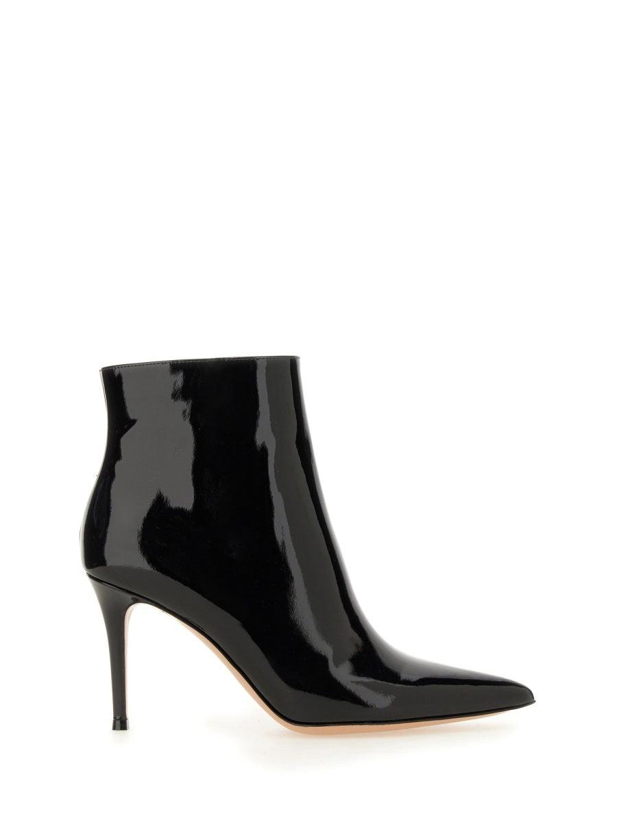 Gianvito Rossi Women's Patent Leather Ankle Boot in Black