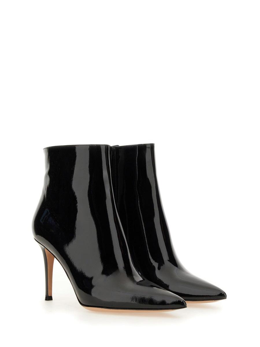 Gianvito Rossi Women's Patent Leather Ankle Boot in Black