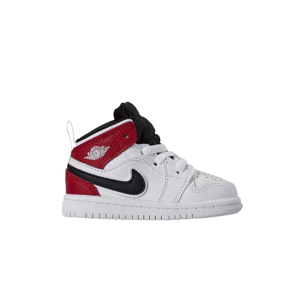 Air Jordan 1 Mid White Black Gym Red