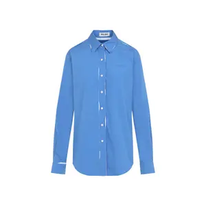 Miu Miu Women's Poplin Shirt in Blue